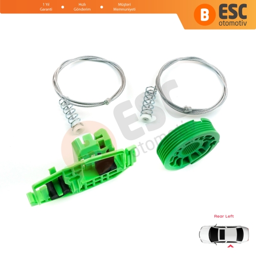 BMW 1 E87 2003-2012 5-Kapı Hatchback 51357138467 İçin Arka Sol Cam Kriko Tamir Seti