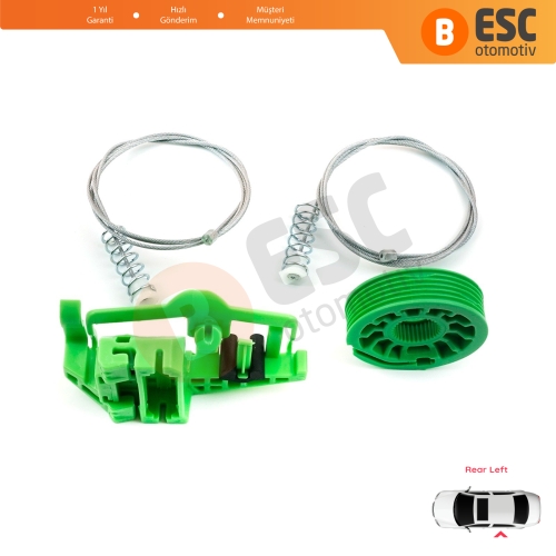 BMW 1 E87 2003-2012 5-Kapı Hatchback 51357138467 İçin Arka Sol Cam Kriko Tamir Seti