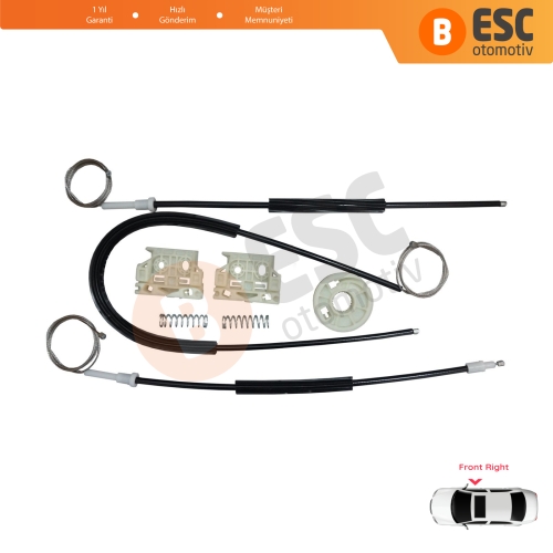Citroen C4 Picasso MK1 UD Grand UA 2006-2013 MPV 9222CT İçin Elektrikli Ön Sağ Cam Kriko Tamir Seti