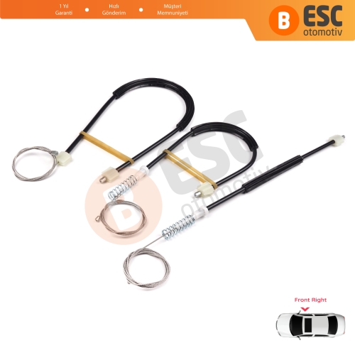 Opel Astra J P10 MK6 2009-2016 4/5 Kapı 13350759 İçin Ön Sağ Kapı Cam Kriko Tamir Seti