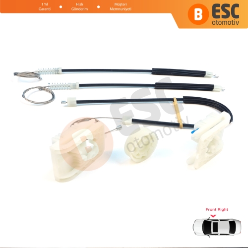 Opel Astra J P10 MK6 2009-2016 4/5 Kapı 13350759 İçin Ön Sağ Kapı Cam Kriko Tamir Seti