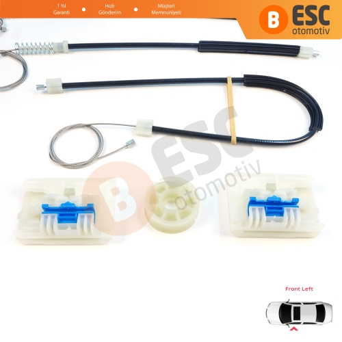  Opel Astra J P10 MK6 2009-2016 4/5 Kapı 13350757 İçin Ön Sol Kapı Cam Kriko Tamir Seti