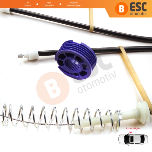 VW Phaeton 3D MK1 2002-2016 V6 V8 W12 SWB LWB 3D1837462 İçin Ön Sağ Kapı Cam Kriko Tamir Seti