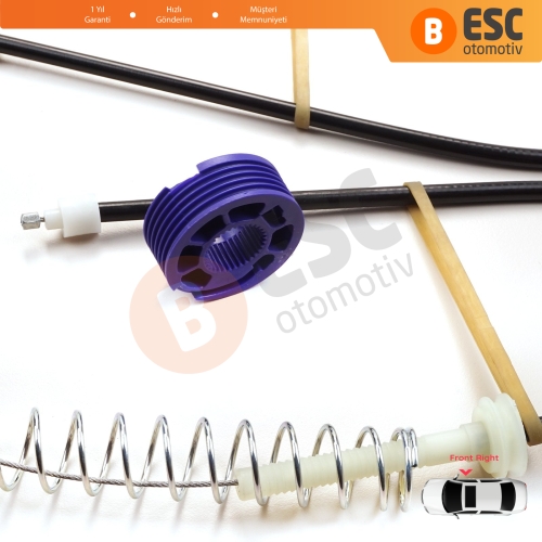 VW Phaeton 3D MK1 2002-2016 V6 V8 W12 SWB LWB 3D1837462 İçin Ön Sağ Kapı Cam Kriko Tamir Seti