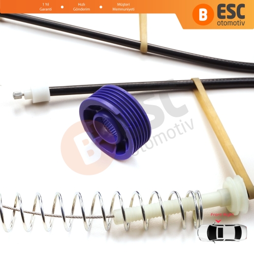 VW Phaeton 3D MK1 2002-2016 V6 V8 W12 SWB LWB 3D1837462 İçin Ön Sağ Kapı Cam Kriko Tamir Seti