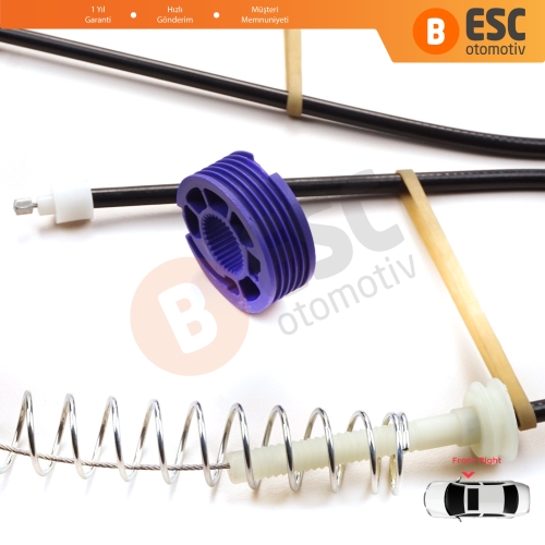 VW Phaeton 3D MK1 2002-2016 V6 V8 W12 SWB LWB 3D1837462 İçin Ön Sağ Kapı Cam Kriko Tamir Seti