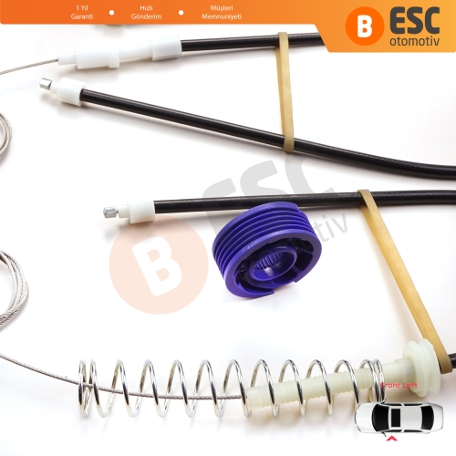 VW Phaeton 3D MK1 2002-2016 V6 V8 W12 SWB LWB 3D1837461 İçin Ön Sol Kapı Cam Kriko Tamir Seti