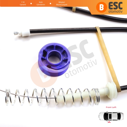 VW Phaeton 3D MK1 2002-2016 V6 V8 W12 SWB LWB 3D1837461 İçin Ön Sol Kapı Cam Kriko Tamir Seti