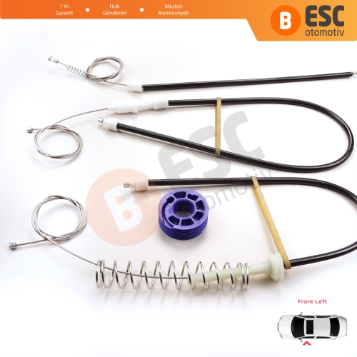 VW Phaeton 3D MK1 2002-2016 V6 V8 W12 SWB LWB 3D1837461 İçin Ön Sol Kapı Cam Kriko Tamir Seti