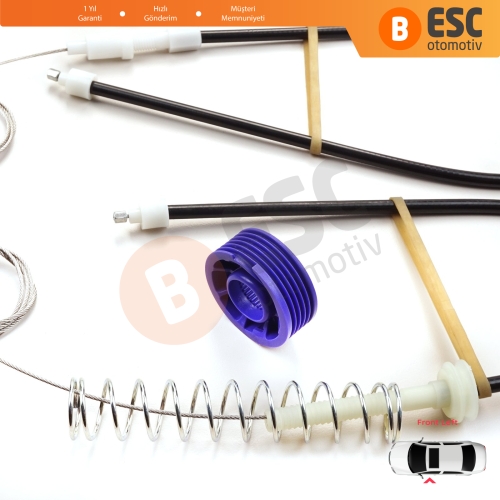 VW Phaeton 3D MK1 2002-2016 V6 V8 W12 SWB LWB 3D1837461 İçin Ön Sol Kapı Cam Kriko Tamir Seti