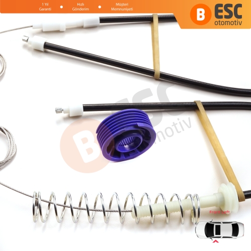 VW Phaeton 3D MK1 2002-2016 V6 V8 W12 SWB LWB 3D1837461 İçin Ön Sol Kapı Cam Kriko Tamir Seti