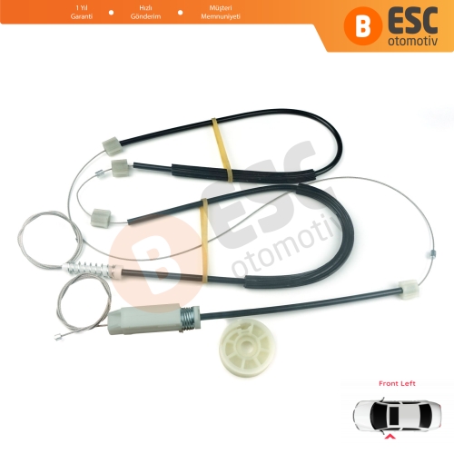 Audi TT MK2 8J3 8J9 2006-2014 2-Kapı Coupe Convertible 8J0837461 İçin Sol Kapı Cam Kriko Tamir Seti