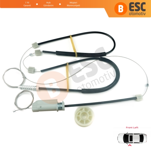 Audi TT MK2 8J3 8J9 2006-2014 2-Kapı Coupe Convertible 8J0837461 İçin Sol Kapı Cam Kriko Tamir Seti