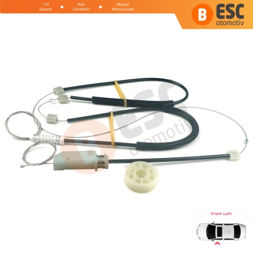 Audi TT MK2 8J3 8J9 2006-2014 2-Kapı Coupe Convertible 8J0837461 İçin Sol Kapı Cam Kriko Tamir Seti