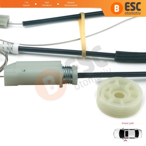 Audi TT MK2 8J3 8J9 2006-2014 2-Kapı Coupe Convertible 8J0837461 İçin Sol Kapı Cam Kriko Tamir Seti