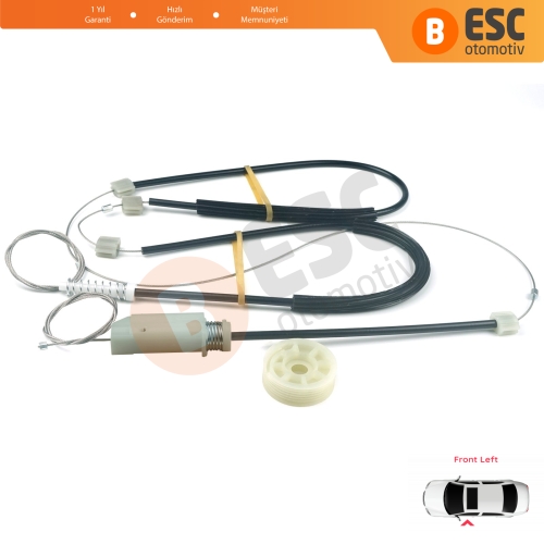 Audi TT MK2 8J3 8J9 2006-2014 2-Kapı Coupe Convertible 8J0837461 İçin Sol Kapı Cam Kriko Tamir Seti