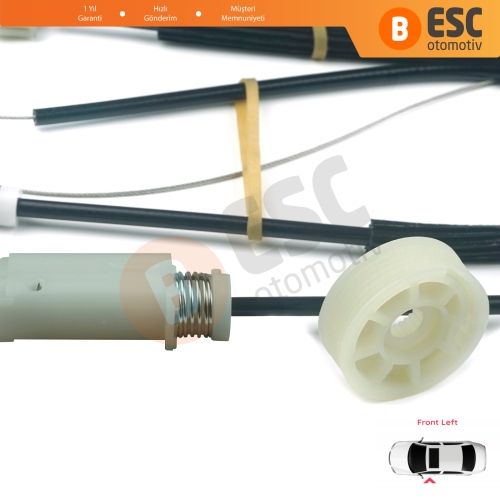 Audi TT MK2 8J3 8J9 2006-2014 2-Kapı Coupe Convertible 8J0837461 İçin Sol Kapı Cam Kriko Tamir Seti