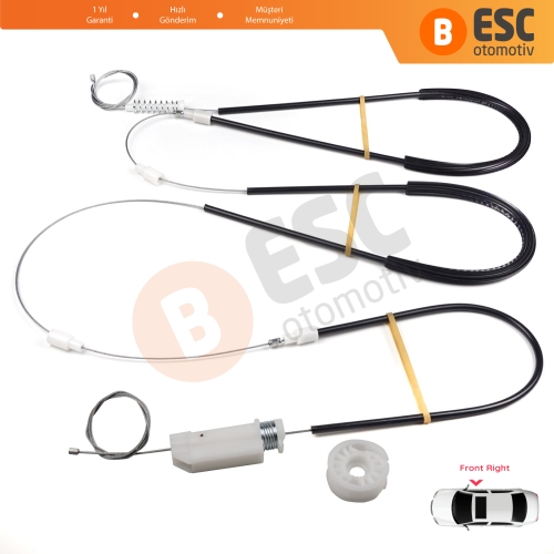 Mercedes CLK Class MK2 W209 C209 A209 2002-2009 2-Kapı Coupe Convertible A2097200846 İçin Ön Sağ Kapı Cam Kriko Tamir Seti