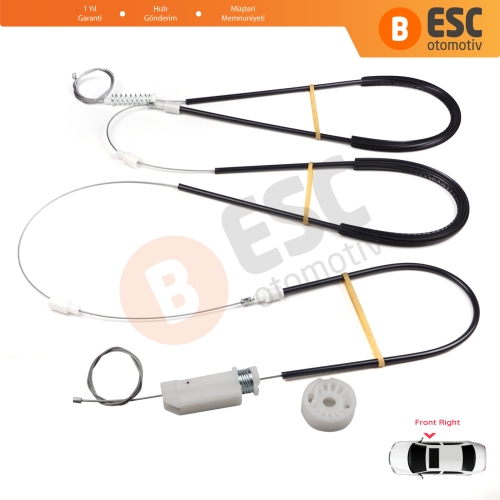 Mercedes CLK Class MK2 W209 C209 A209 2002-2009 2-Kapı Coupe Convertible A2097200846 İçin Ön Sağ Kapı Cam Kriko Tamir Seti