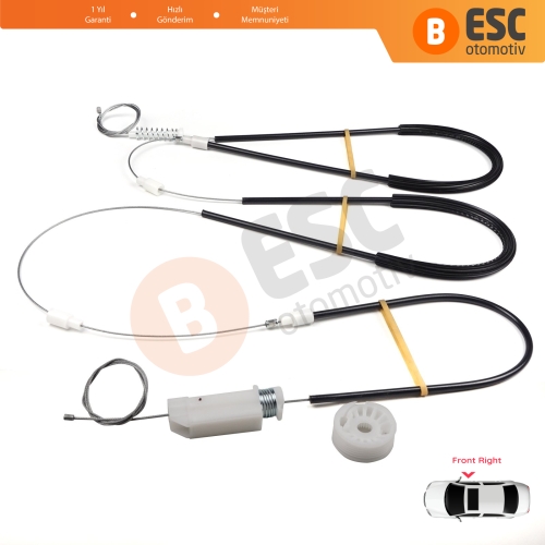 Mercedes CLK Class MK2 W209 C209 A209 2002-2009 2-Kapı Coupe Convertible A2097200846 İçin Ön Sağ Kapı Cam Kriko Tamir Seti