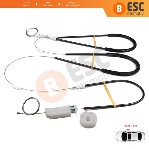 Mercedes CLK Class MK2 W209 C209 A209 2002-2009 2-Kapı Coupe Convertible A2097200846 İçin Ön Sağ Kapı Cam Kriko Tamir Seti