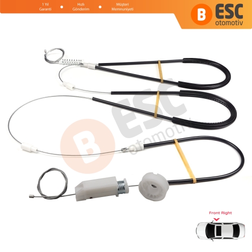 Mercedes CLK Class MK2 W209 C209 A209 2002-2009 2-Kapı Coupe Convertible A2097200846 İçin Ön Sağ Kapı Cam Kriko Tamir Seti