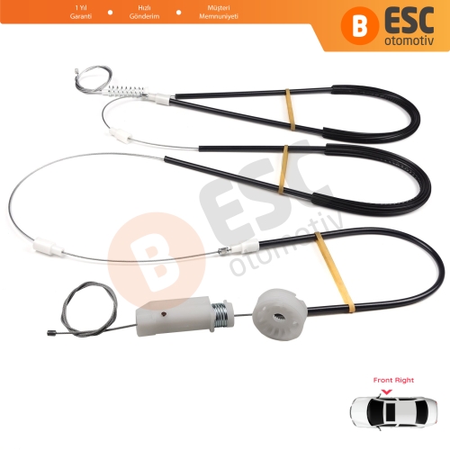 Mercedes CLK Class MK2 W209 C209 A209 2002-2009 2-Kapı Coupe Convertible A2097200846 İçin Ön Sağ Kapı Cam Kriko Tamir Seti