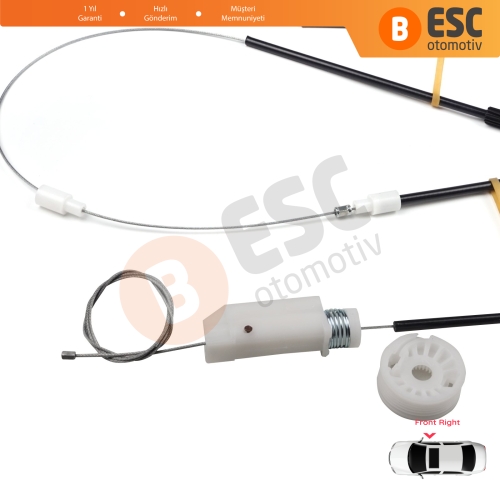 Mercedes CLK Class MK2 W209 C209 A209 2002-2009 2-Kapı Coupe Convertible A2097200846 İçin Ön Sağ Kapı Cam Kriko Tamir Seti