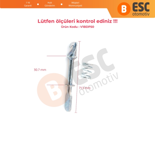 VW Polo Classic 6K 4/5 Kapı İçin Ön Kapı Kilit Tamir Seti 6K4 831 223B 71 mm