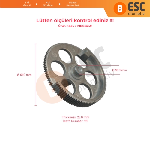 Toyota Avalon 2005-2013 için Arka Perde Motor Tamir Metal Dişlisi AP367890