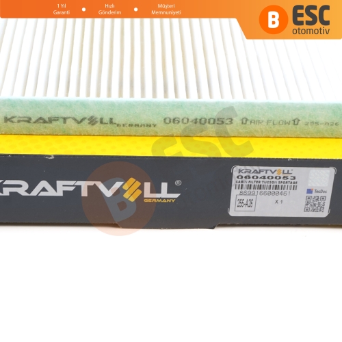 Kia Sorento MK1 JC Sportage MK2 3 4 Niro MK1 DE için Orjinal KRAFTVOLL 06040053 Polen Filtresi