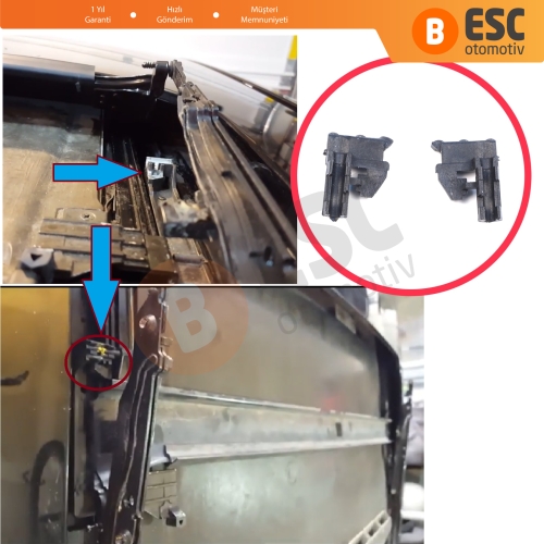 Audi A3 8L A4 B5 B6 A6 4B için Sunroof Su Tahliye Oluk Saç Plakası Kaydırıcı Bağlantı Plastik Ayakları