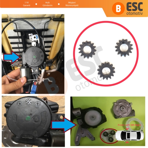 Ford Explorer MK4 Edge Mustang 2007-2014 Schukra 2010002F için Ön Koltuk Bel Desteği Motor Dişlisi