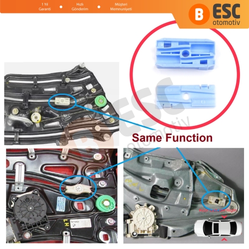 Porsche Carrera 911 996 997 1997-2013 2-Kapı Coupe Convertible İçin Elektrikli Arka Cam Kriko Tamir Klipsi