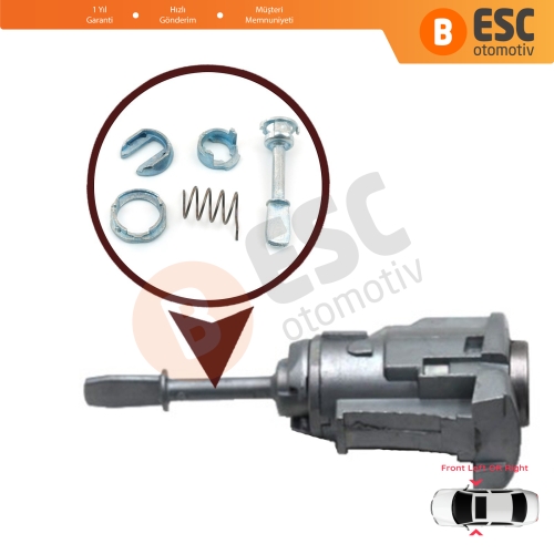 VW Passat B5 GP 3BG 3B3 3B6 2000-2005 3B0837167 İçin Ön Kapı Kilidi Tamir Takımı 51.5 mm